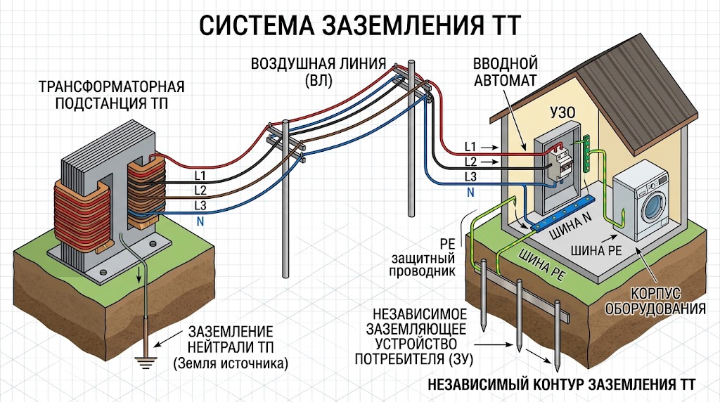 система заземления tt 2